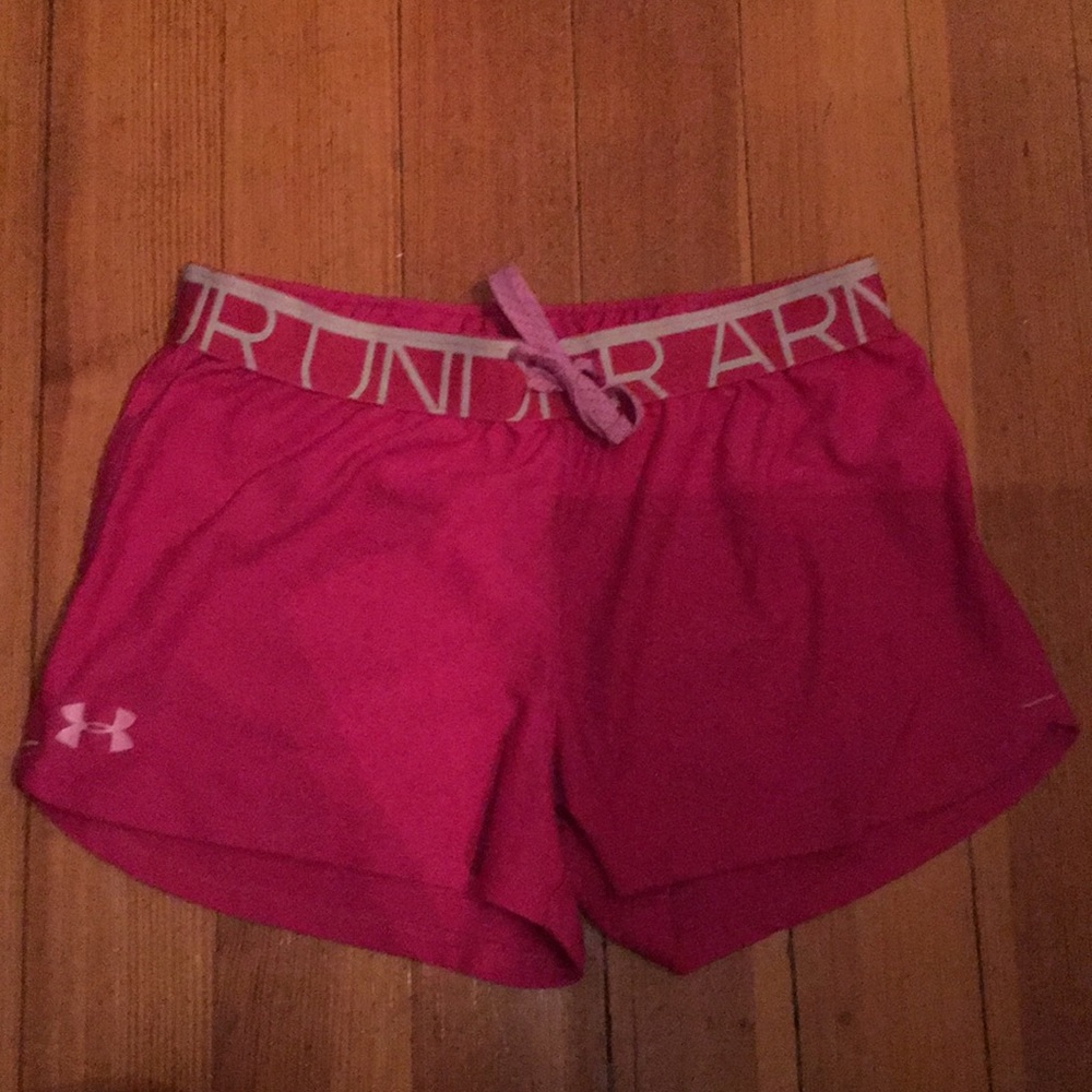 Awesome condition pink under armour shorts